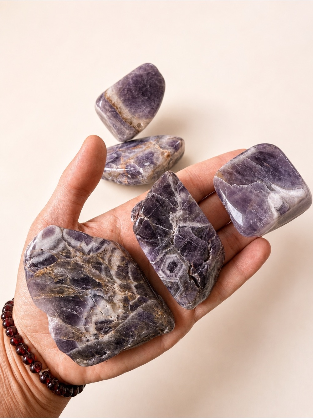 Jumbo Amethyst Tumbles • Large Polished Amethyst Stone